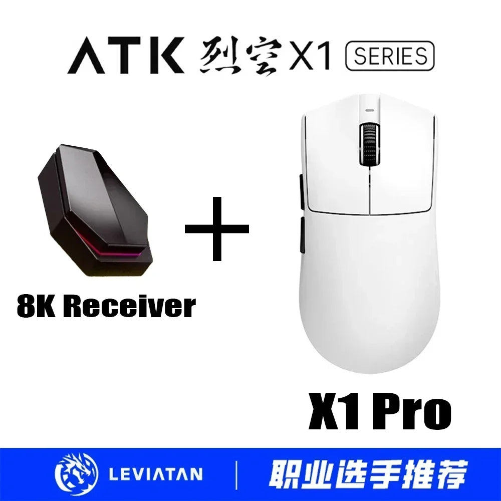 Atk Blazing Sky X1 Wireless Mouse Double 8k Dual Mode Paw3950 Sensor Liekong Lightweight Gaming Mouse Low Latency Smartspeed Pc