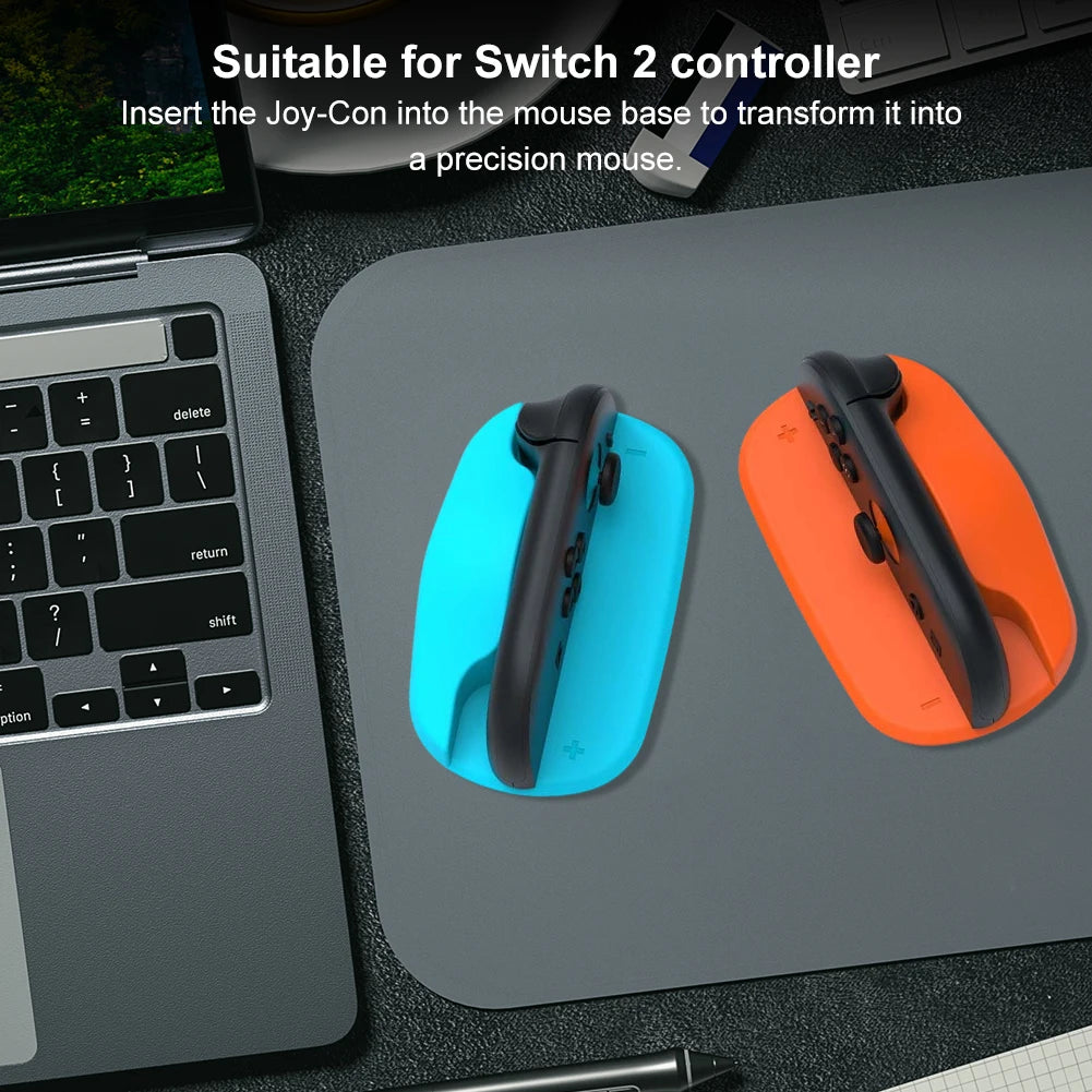 Gaming Controller Mouse Portable Mice Base Left Right Ergonomic Controller Mouse Dock for Nintendo Switch 2 Joy-Con Accessories