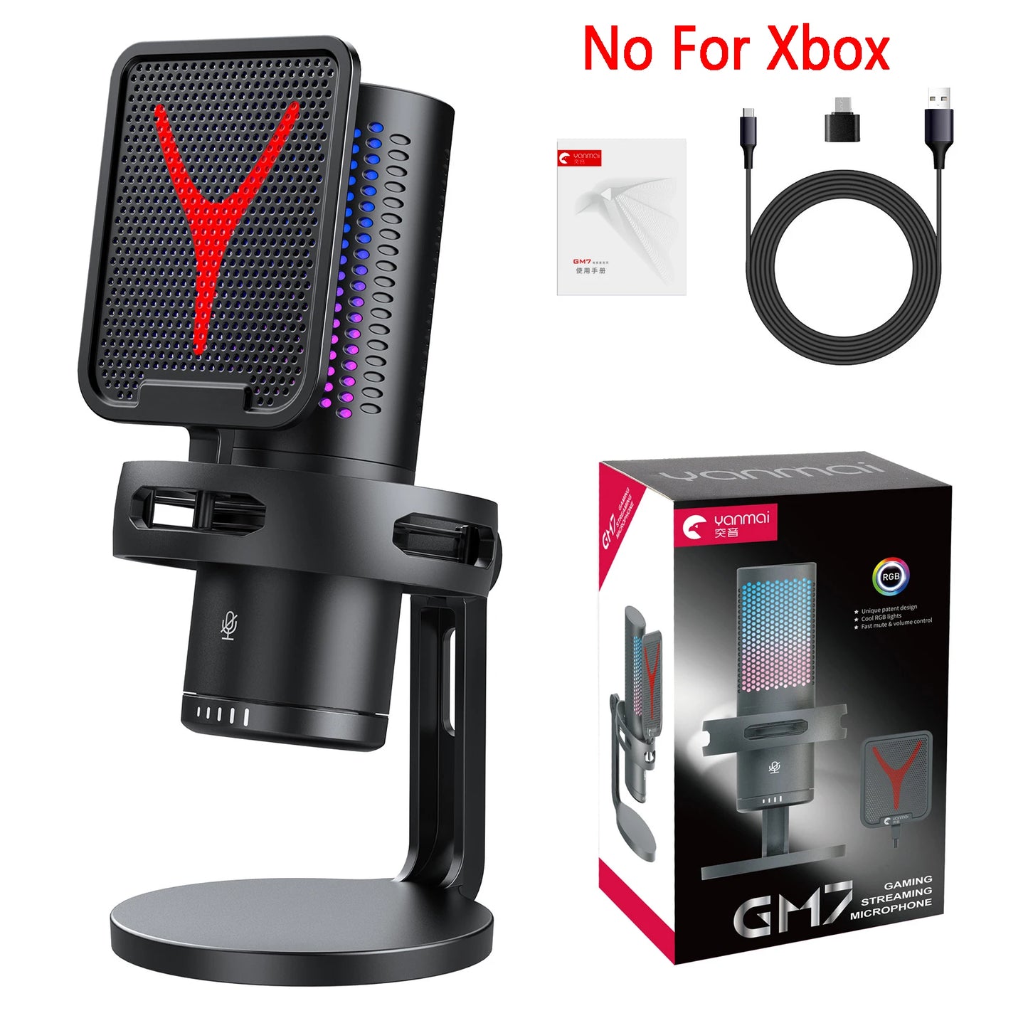 Gaming Computer Professional Condenser Microphone Mic PC Laptop USB Wired Live Streaming Podcast Studio Mike Kit Gamer Karaoke