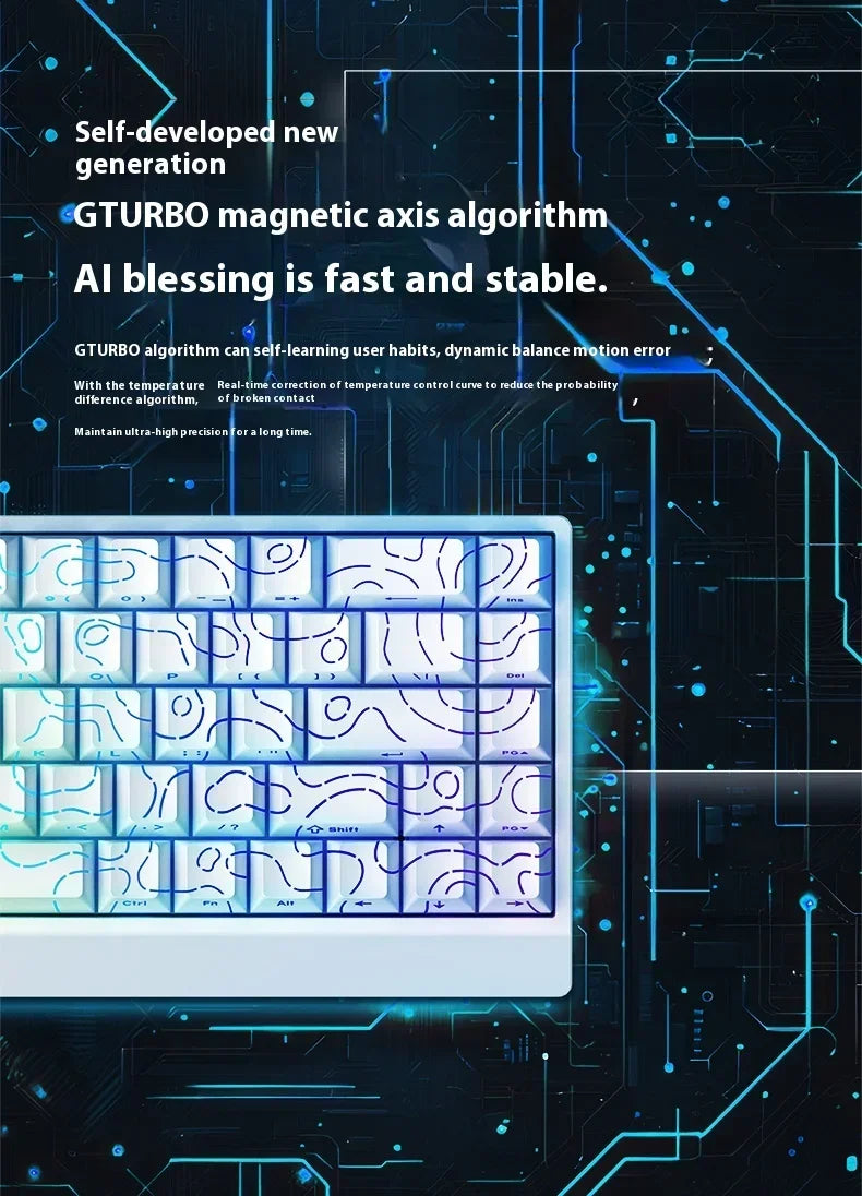 IROK Carotmas Mercury68 Magnetic Switch Gaming Keyboards RT0.004mm 68keys 8K Low Delay Custom Wired Mechanical Keyboard PC Gifts