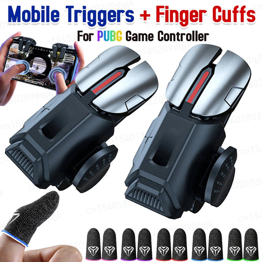 G21 Mobile Phone Game Trigger Gamepad Joystick 6-Finger Aim Shooting L1 R1 Key Button Game Fingertips For PUBG Game Controller