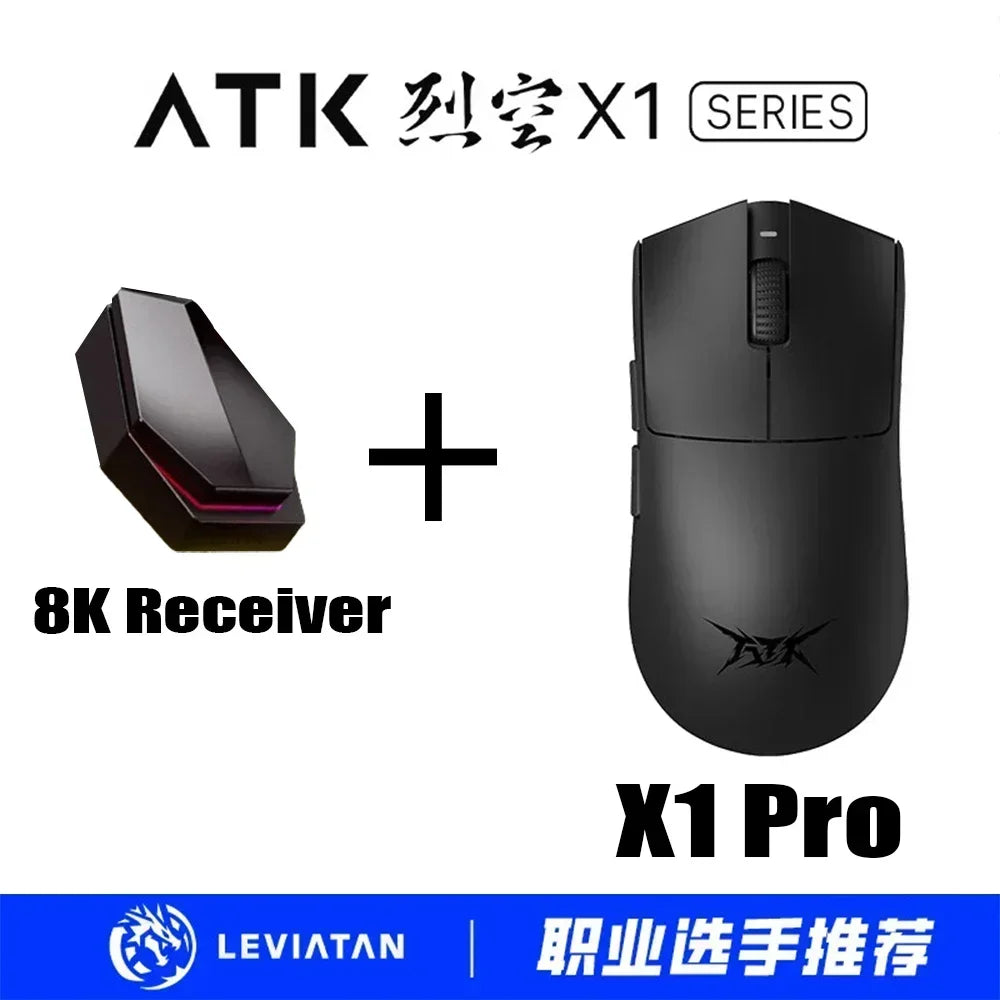Atk Blazing Sky X1 Wireless Mouse Double 8k Dual Mode Paw3950 Sensor Liekong Lightweight Gaming Mouse Low Latency Smartspeed Pc
