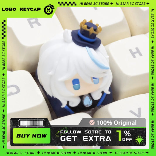 LOBO Genshin Impact Keycaps Hand-made Resin Keycap Mechanical Keyboard Keycaps Cute Customized Gaming Accessories Gifts