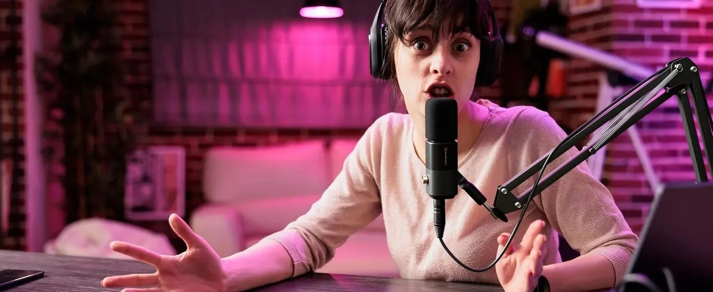NearStream Professional Microphone pc USB XLR Condenser Mic Boom Arm US Local ShippingPlug-and-Play for Streaming Podcast Studio