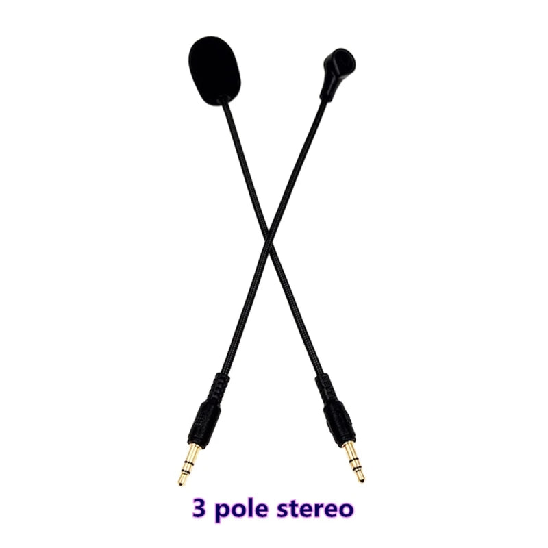 Universal 3.5mm Plug Replacement Noise Reduction Microphone Gaming Headset Bendable Microphone Accessories Props