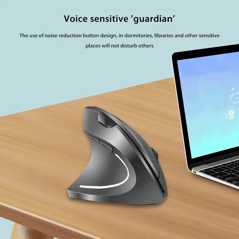 Xiaomi Wireless Bluetooth Vertical Mouse Rechargeable Personalised Side Grip Ergonomic 2.4G Mute Gaming PC Computer Mouse New