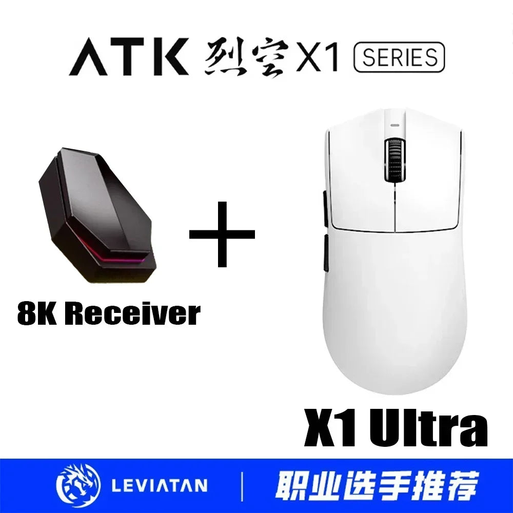 Atk Blazing Sky X1 Wireless Mouse Double 8k Dual Mode Paw3950 Sensor Liekong Lightweight Gaming Mouse Low Latency Smartspeed Pc