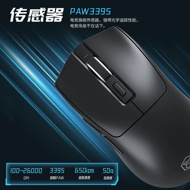 Eweadn M9 Wireless Mouse PAW3395 Dual 8K Bluetooth Three Modes E-Sports Gaming Mouse Lightweight PC Gamer Accessories Man Gifts