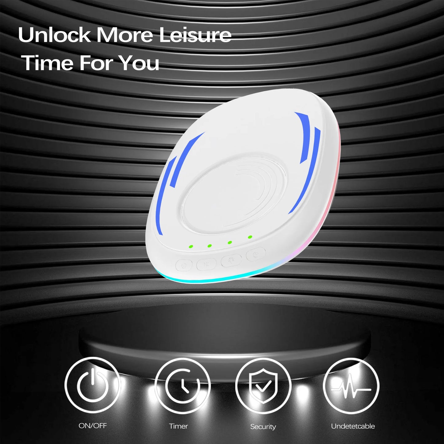 Carbon Fiber Pattern Gaming Mice Pad  LED RGB Lights Mouse Mover Anti Sleep Automatic Movement Prevent PC Screen Lock