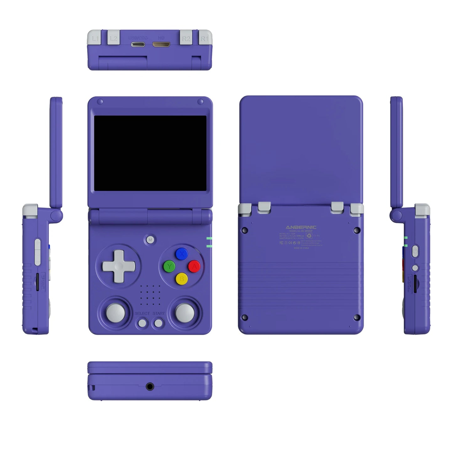 Anbernic RG34XXSP RG35XXSP Flip Handheld Game Console IPS Screen Linux 64-bit Collapsible Retro Video Gaming Player 5000+ Games