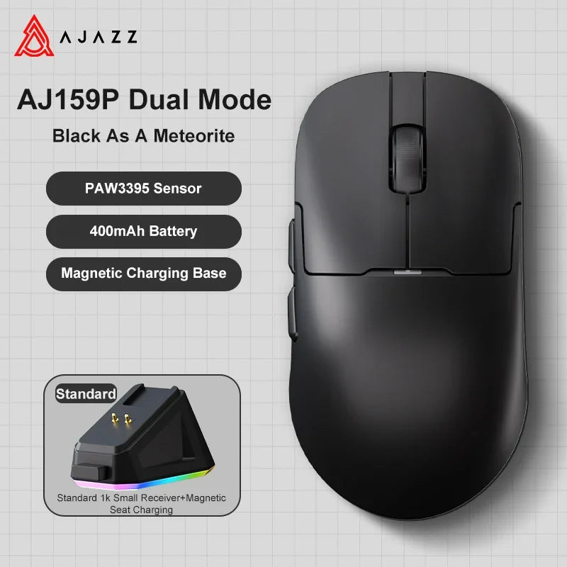 AJAZZ AJ159 APEX/AJ159PRO Wireless Gamer Mouse with RGB Magnetic Charging Base Lightweight AJ159P Gaming Mouse for PC Laptop