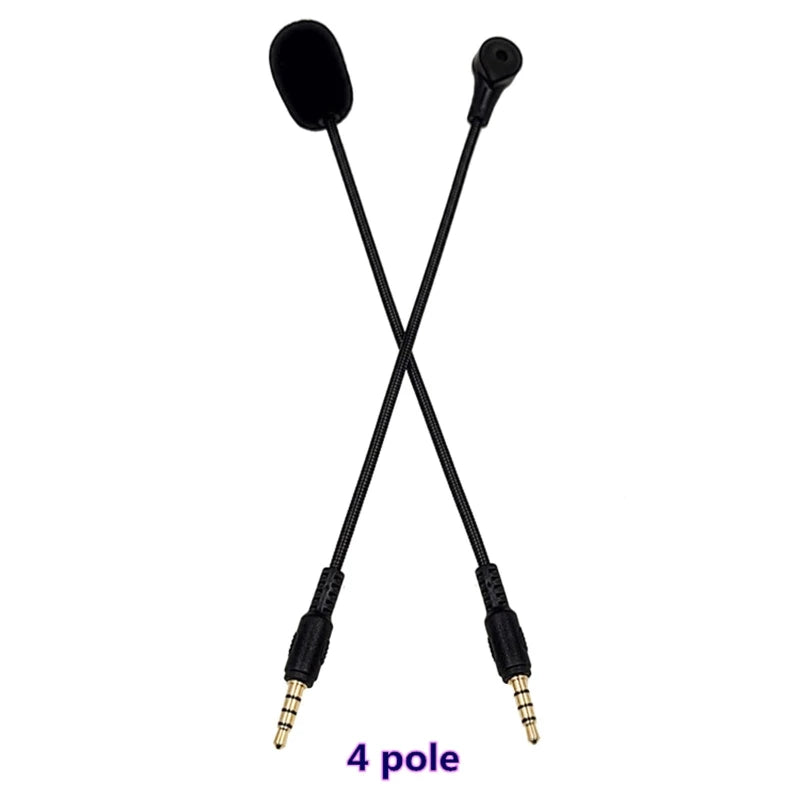 Universal 3.5mm Plug Replacement Noise Reduction Microphone Gaming Headset Bendable Microphone Accessories Props