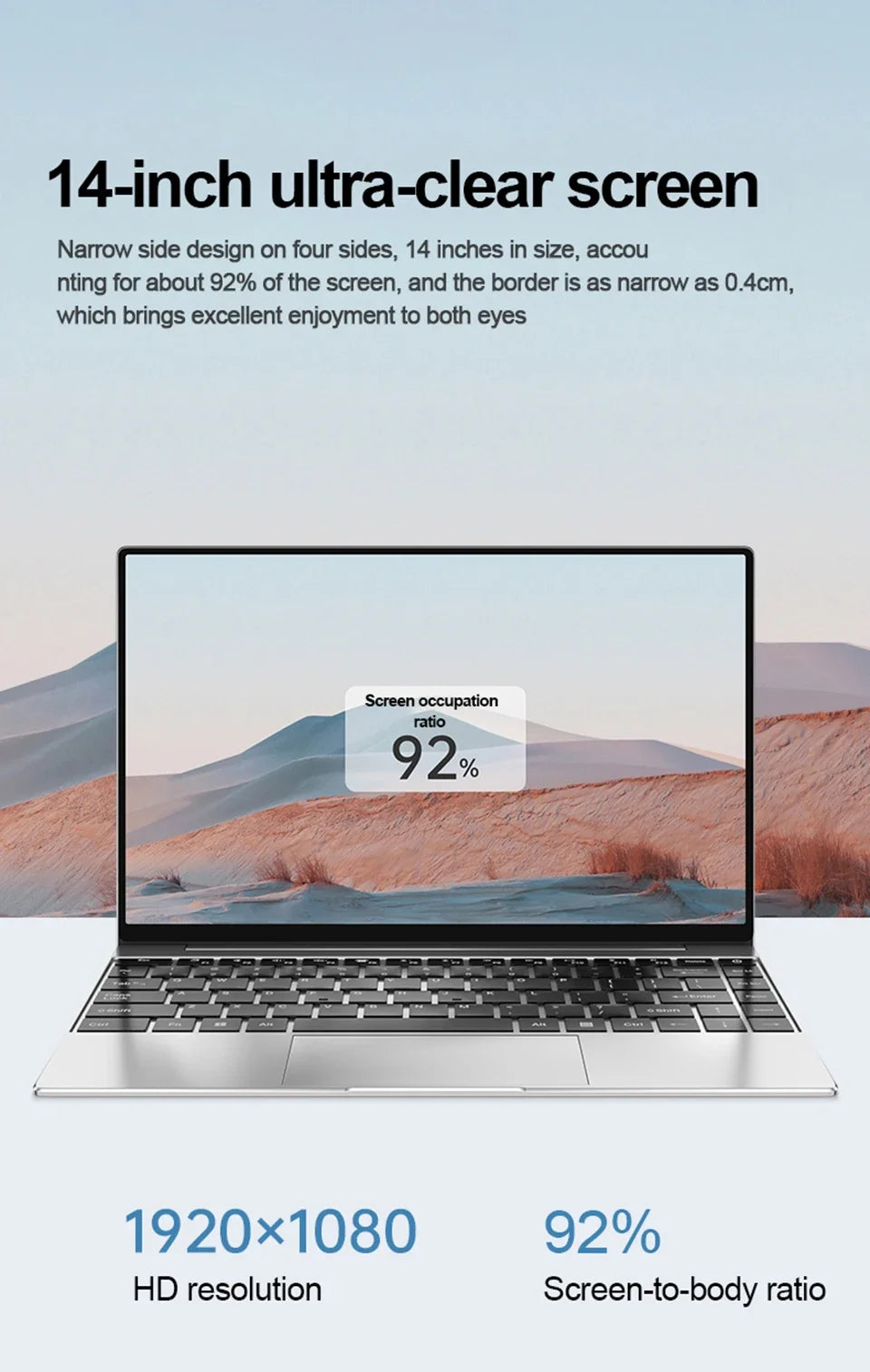 14.1'' Laptop Computer Windows 11 Intel Core i9 8950HK 16GB DDR4 1TB 2TB SSD Laptops Office Study Gaming Notebook PC Computer