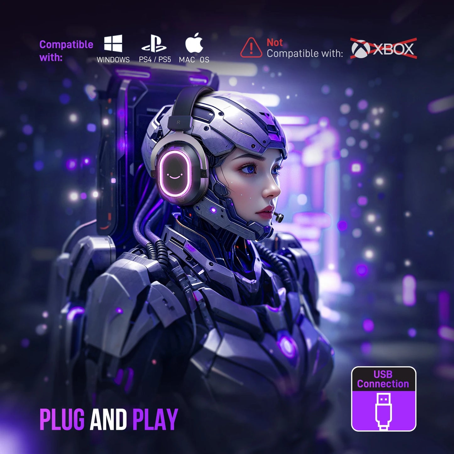 FIFINE RGB Gaming Headset with 7.1 Surround Sound & Dual Sound Card for PC/PS4/5,Over-Ear Headphone with Detachable Mic - H13