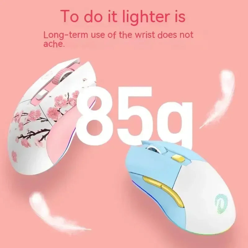 Dareu Em901 Mouse Dual Mode Wireless Charging Base Air PAW3395 Low Latency RGB Gaming Mouse Pc Gamer Accessories Custom Office
