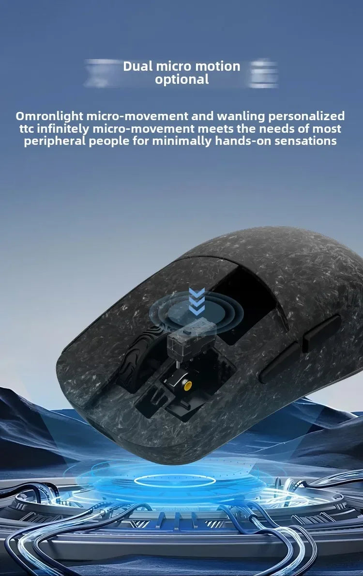 WLMOUSE Ying Forged Carbon Brazing Wireless Mouse Gaming Mouse PAW3950HS 8000HZ 2.4G Gaming Mouse Custom PC e-sports games TTC