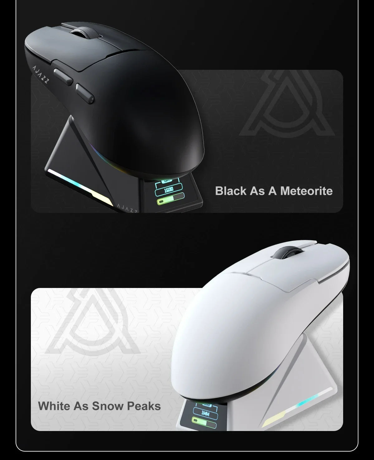 AJAZZ AJ159 APEX/AJ159PRO Wireless Gamer Mouse with RGB Magnetic Charging Base Lightweight AJ159P Gaming Mouse for PC Laptop