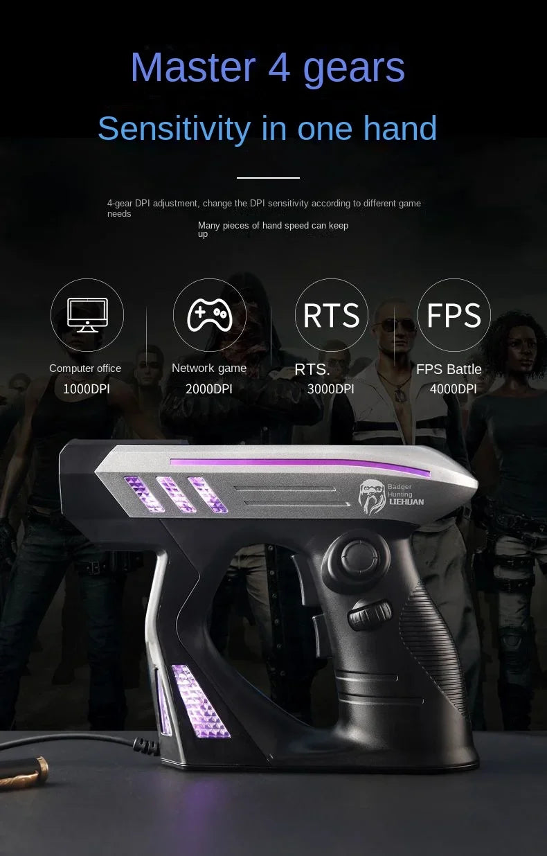 Vertical Mouse Game Ergonomic E-sports Gaming Shooting Mouse Personalized Mouse 3d Competitive Three-dimensional Special-shaped