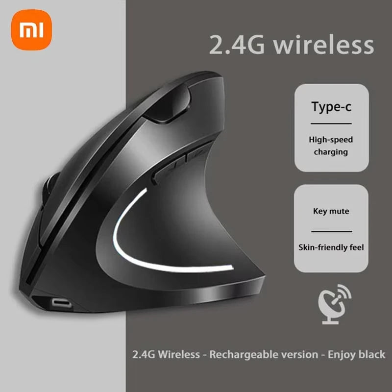Xiaomi Wireless Vertical Mouse Bluetooth 2.4GHz Ergonomics Gaming Mouses 1600DPI Adjustable Offices Optical Electronic Keyboards