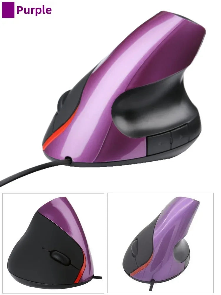 1600DPI USB Vertical Wired Mouse Ergonomic Design Wrist Rest Gaming Mice for PC Laptop Mouse Mouse for Laptop Mouse for Computer